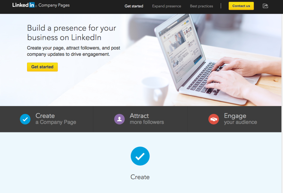 LinkedIn Business Page Screenshot